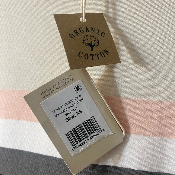 NWT Faherty Coastal Cloud XS Cotton Crewneck Sweatshirt - Picture 8 of 9